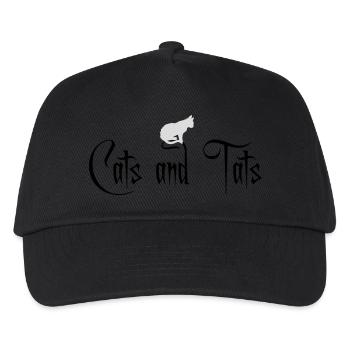 cats and tats Zitat - Kinder Basecap - Schwarz - Vorne