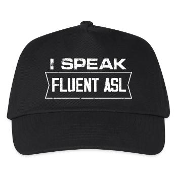 I speak fluent ASL | Deaf Pride - Kids’ Baseball Cap - black - Front