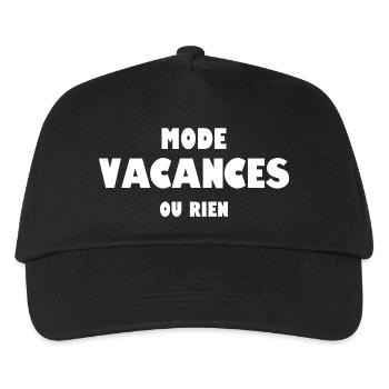 Mode vacances ou rien - Casquette de baseball Enfant - noir - Devant