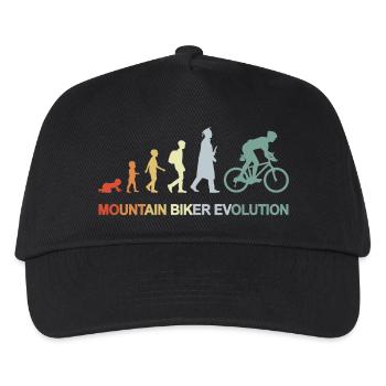 Mountain Biker Evolution - Kids’ Baseball Cap - black - Front