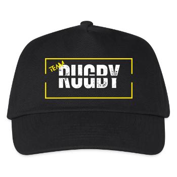Team rugby yellow - Kids’ Baseball Cap - black - Front