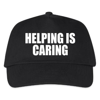 Helping is caring - Kids’ Baseball Cap - black - Front