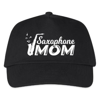 Saxophonist Mutter - Kinder Basecap - Schwarz - Vorne