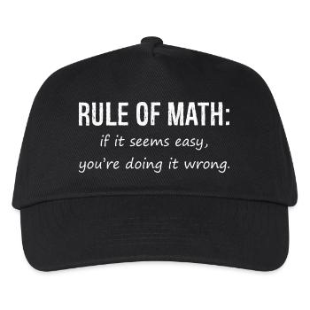 Mathe Shirt Lustig Herren Mathlete Regel der Mathe lustig - Kinder Basecap - Schwarz - Vorne