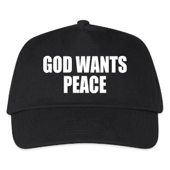God wants peace - Kids’ Baseball Cap - black - Front