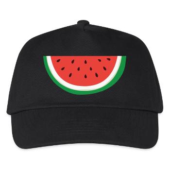 Watermelon- Palestinian symbol - Kids’ Baseball Cap - black - Front