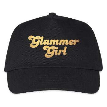 Glammer Girl Gold coole Quotes Luxus exklusiv - Kinder Basecap - Schwarz - Vorne