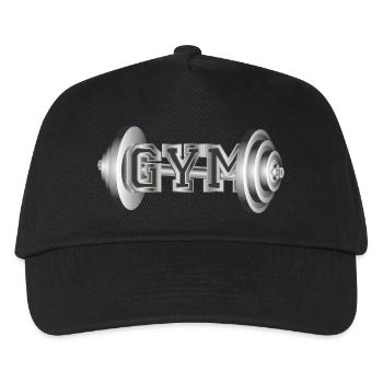 Dumbbell Typography for Fitness and Gym Enthusiasts - Kids’ Baseball Cap - black - Front