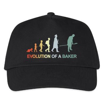 Vintage Baker Evolution - Kids’ Baseball Cap - black - Front