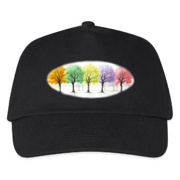 Arbres colorés Forêt d’arbres - Casquette de baseball Enfant - noir - Devant
