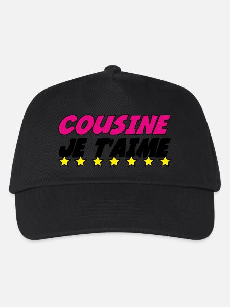 COUSINE, ich liebe dich - Kinder Basecap - Schwarz