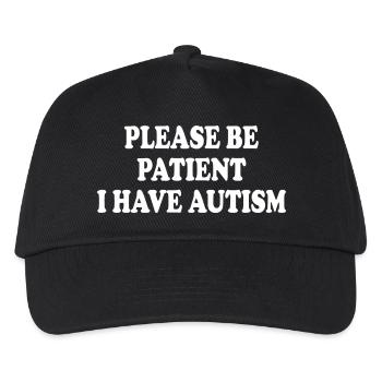 please be patient i have autism - Kinder Basecap - Schwarz - Vorne