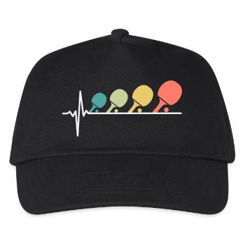 Tischtennis Herzschlag - Kinder Basecap - Schwarz - Vorne