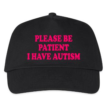 please be patient i have autism - Kinder Basecap - Schwarz - Vorne