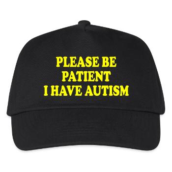 please be patient i have autism - Kinder Basecap - Schwarz - Vorne