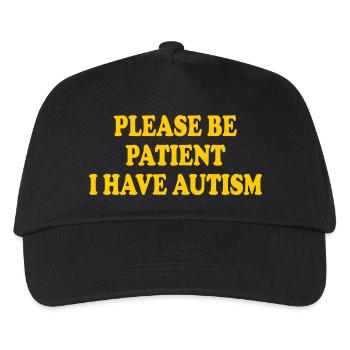 please be patient i have autism - Kinder Basecap - Schwarz - Vorne