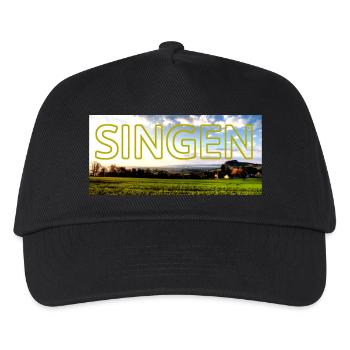 Singen Htwl. Landschaft Sonnenaufgang März - Kinder Basecap - Schwarz - Vorne