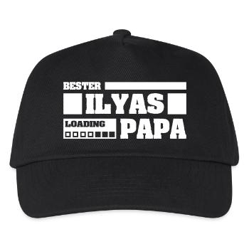 First name Ilyas - Kids’ Baseball Cap - black - Front