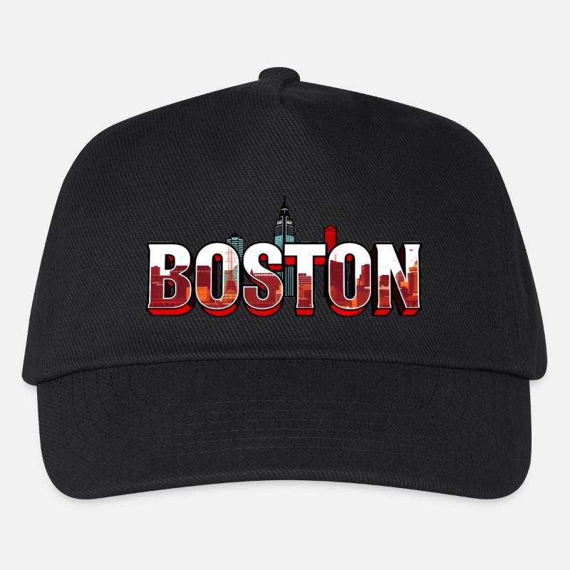 Boston Massachusetts Geschenk - Kinder Basecap - Schwarz