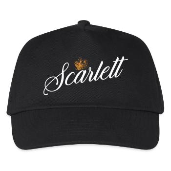 Scarlett Name für Frauen Kinder Kleinkinder - Scarlett - Kinder Basecap - Schwarz - Vorne