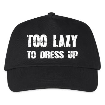 Too lazy dress up funny Halloween shirt - Kids’ Baseball Cap - black - Front