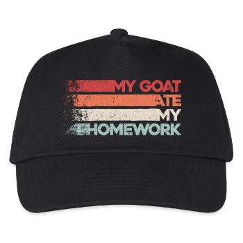 Humour de chèvre – la chèvre mange ses devoirs - Casquette de baseball Enfant - noir - Devant