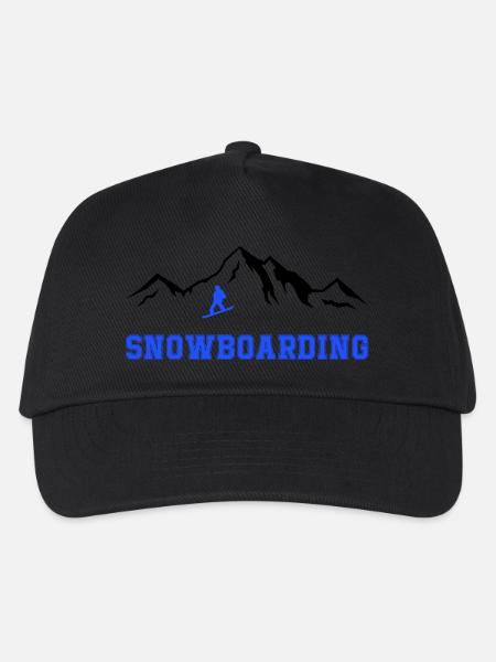 Snowboarding - Kinder Basecap - Schwarz