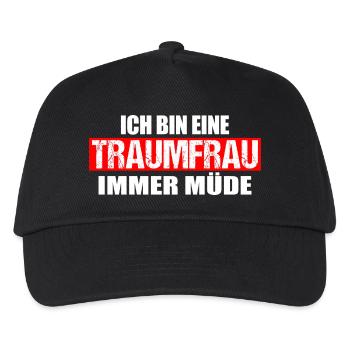 Ich bin eine Traumfrau, immer müde - Kinder Basecap - Schwarz - Vorne