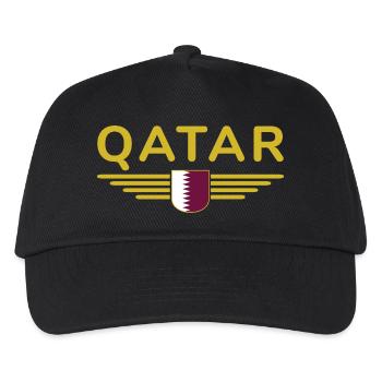 Katar Design – Exklusiv und Modern - Kinder Basecap - Schwarz - Vorne