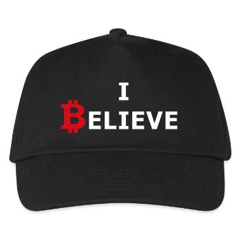 Bitcoin rot-weiss - Kinder Basecap - Schwarz - Vorne
