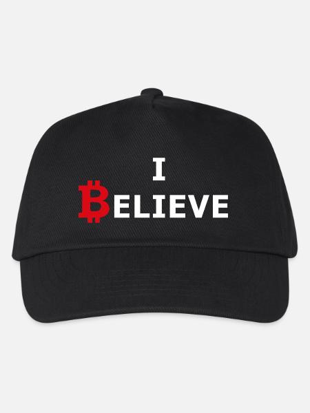Bitcoin rot-weiss - Kinder Basecap - Schwarz