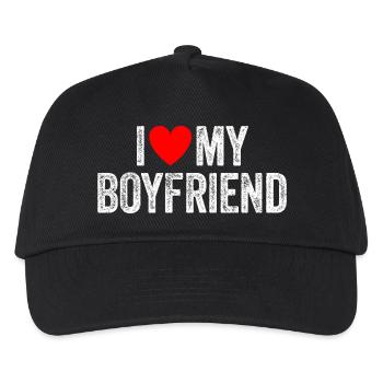 Ich liebe meinen Freund Valentinstag Freund - Kinder Basecap - Schwarz - Vorne