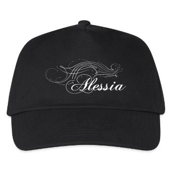 Alessia embellished white - Kids’ Baseball Cap - black - Front