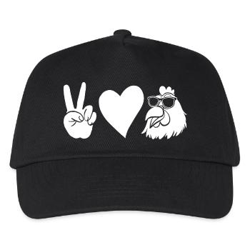Hühner Henne - Kinder Basecap - Schwarz - Vorne