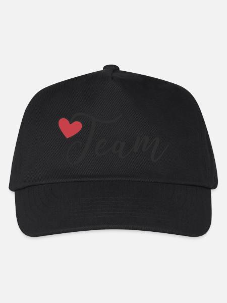 Team Herz - Kinder Basecap - Schwarz