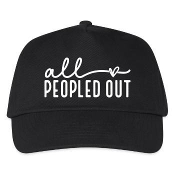 All-Peopled Out Introvertierter Vibe - Kinder Basecap - Schwarz - Vorne