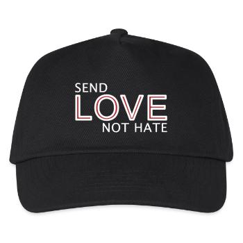 Send Love Not Hate Statement - Kinder Basecap - Schwarz - Vorne