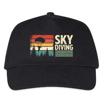 Skydiving Vintage Retro Sunset - Kids’ Baseball Cap - black - Front