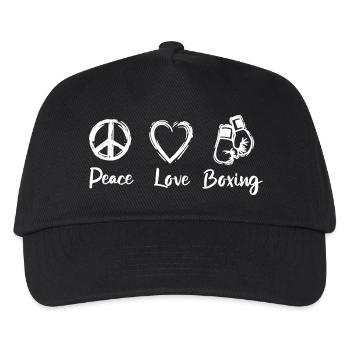 Peace Love Boxe - Casquette de baseball Enfant - noir - Devant