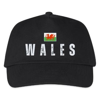 Flag of Wales, I love Wales - Kids’ Baseball Cap - black - Front