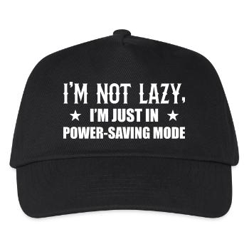 I'm not lazy economy mode - Kids’ Baseball Cap - black - Front