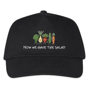 Now We Have the Salad – Funny Denglisch saying - Kids’ Baseball Cap - black - Front