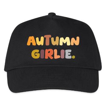 Herbst-Girlie. - Kinder Basecap - Schwarz - Vorne