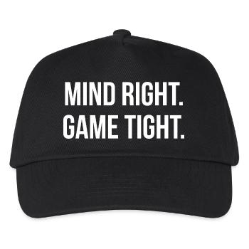 MIND RIGHT. GAME TIGHT. | Greyline Official - Kids’ Baseball Cap - black - Front