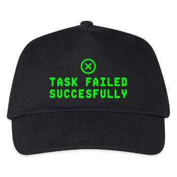 Task Failed Successfully IT Paradoxon - Kids’ Baseball Cap - black - Front