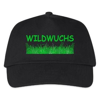 WILDWUCHS - Kinder Basecap - Schwarz - Vorne