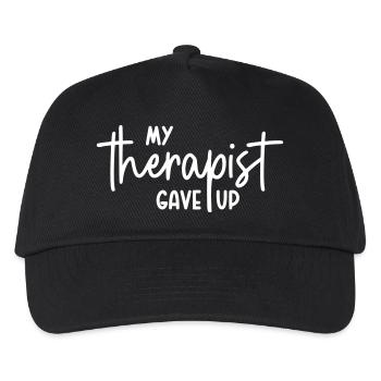 My therapist gave up - Kids’ Baseball Cap - black - Front
