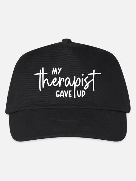 My therapist gave up - Kinder Basecap - Schwarz