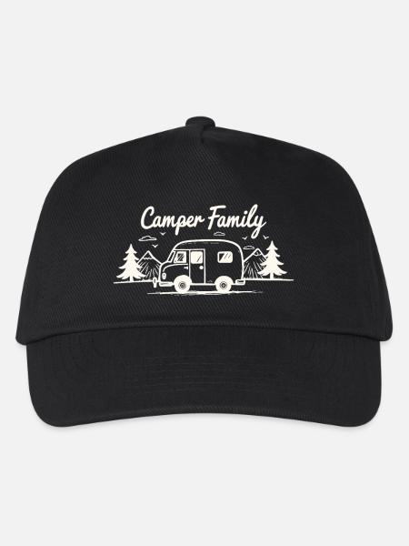 Camper Family Naturidylle - Kinder Basecap - Schwarz