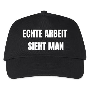 On peut voir de vrais travaux | Chemise d’ouvrier - Casquette de baseball Enfant - noir - Devant
